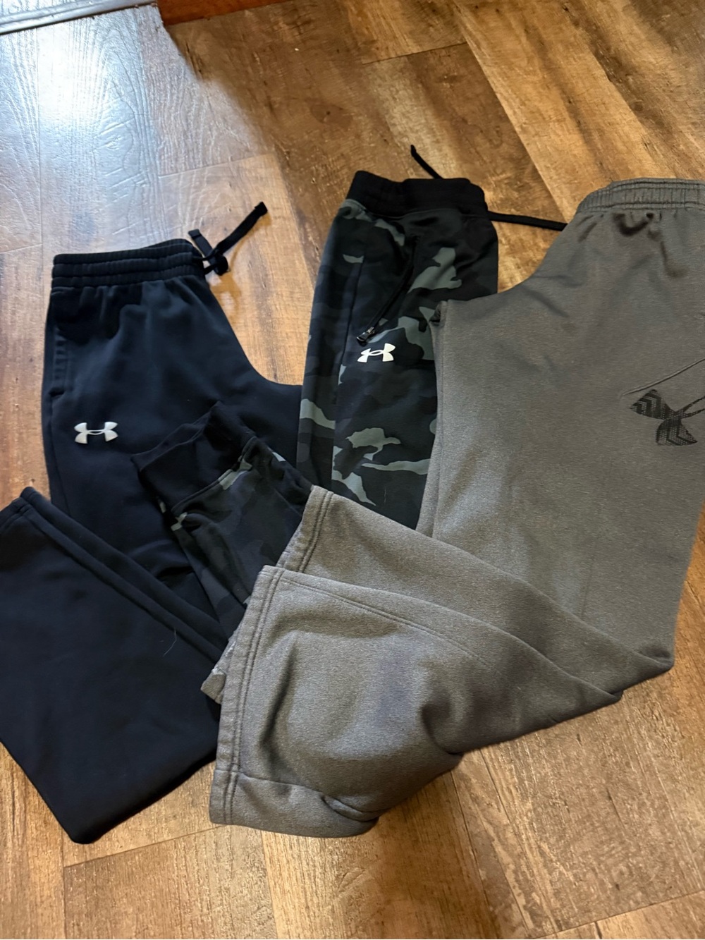 Under Armour Kids 3-Pack Joggers - Black, Gray & Camo